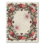 Crimson and Rose Heart Vine Swirl Rug