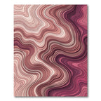 Crimson Pink Abstract Contour Rug