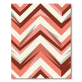 Coral Crimson Chevron Layers Rug