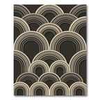 Art Deco Gray Archway Composition Rug