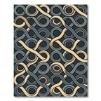 Golden Infinity Interlocking Slate Geometric Rug