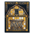 Yellow Floral Barn Tile Surround Rug
