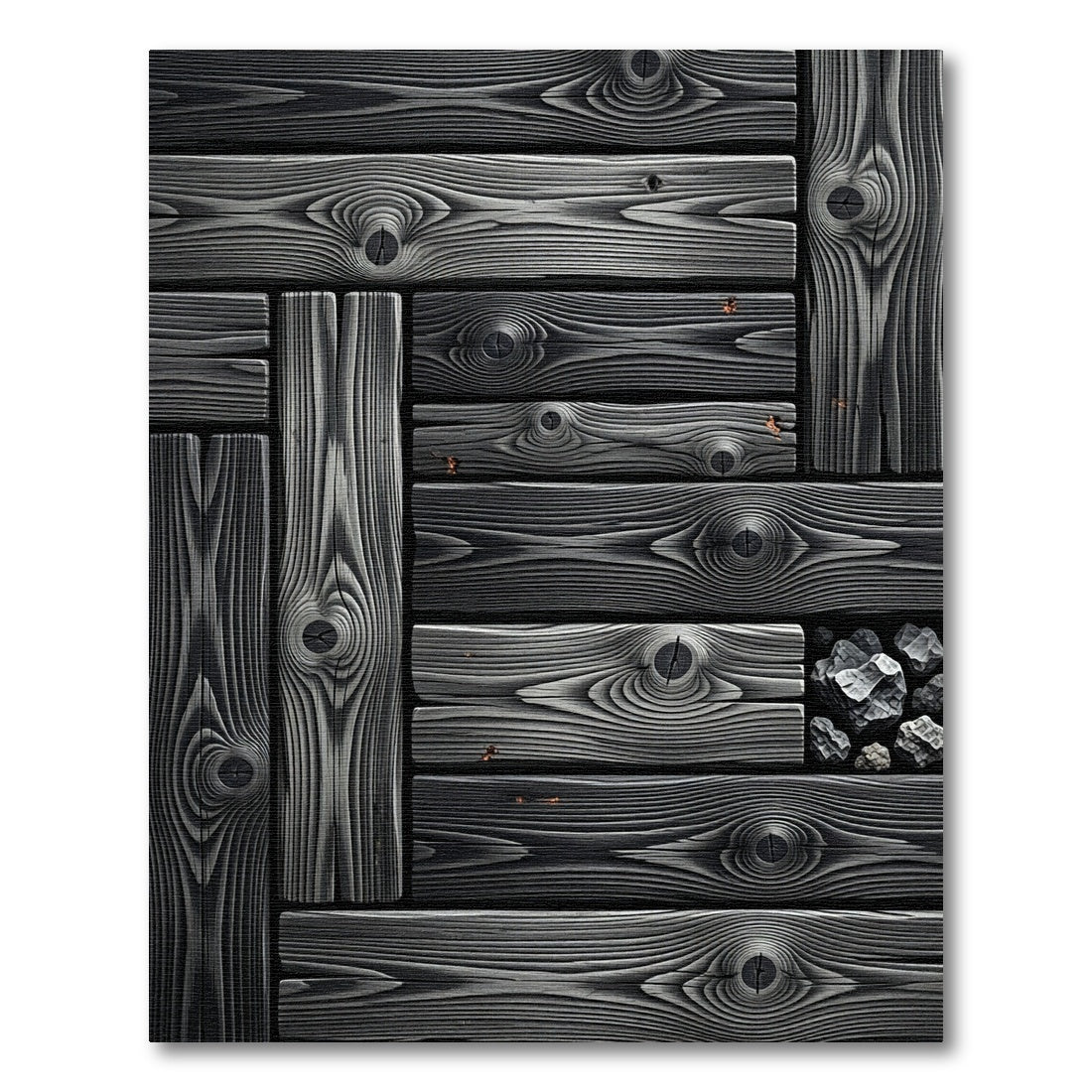 Dark Wood Grain Texture Rug