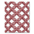 Interlocking Dusty Rose Circular Grid Rug