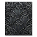 Gothic Arch Window Dark Metallic Rug