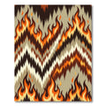 Fiery Orange Zigzag Ikat Flame Rug