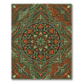 Deep Forest Ornate Mandala Rug