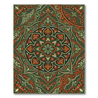 Deep Forest Ornate Mandala Rug