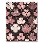 Blush Pink Minimalist Clover Field Rug