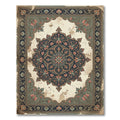Vintage Indigo Floral Medallion Frame Rug