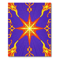 Vibrant Orange Starburst Yellow Flames Rug