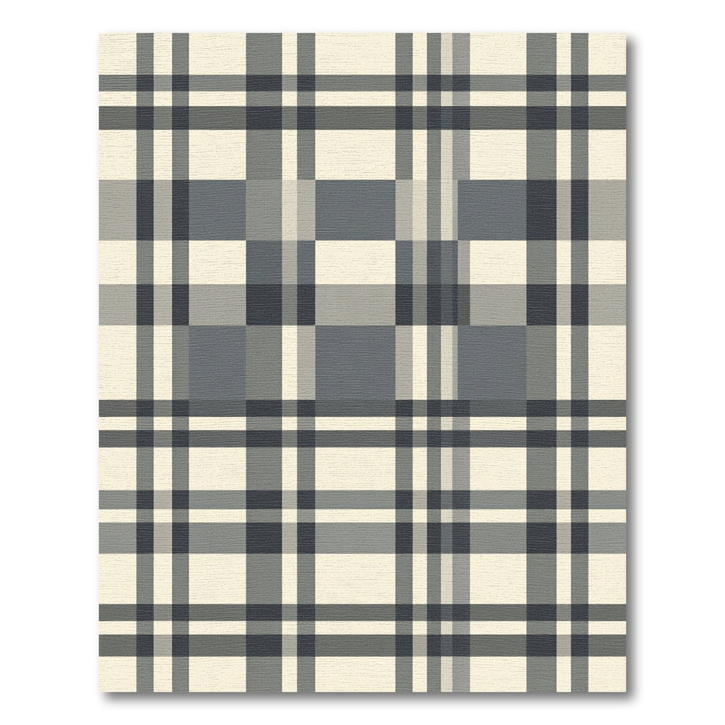 Graphite Cream Plaid Weave Rug