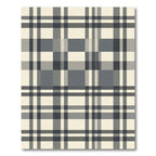 Graphite Cream Plaid Weave Rug