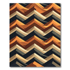 Earthy Geometric Chevron Zigzag Rug