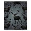 Majestic Black Deer Antler Arrangement Rug