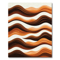 Abstract Earthy Brown Wave Stripe Rug