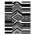 Monochrome Abstract Geometric Diamond Chevron Rug