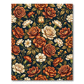 Autumnal Floral Rose Garden Rug