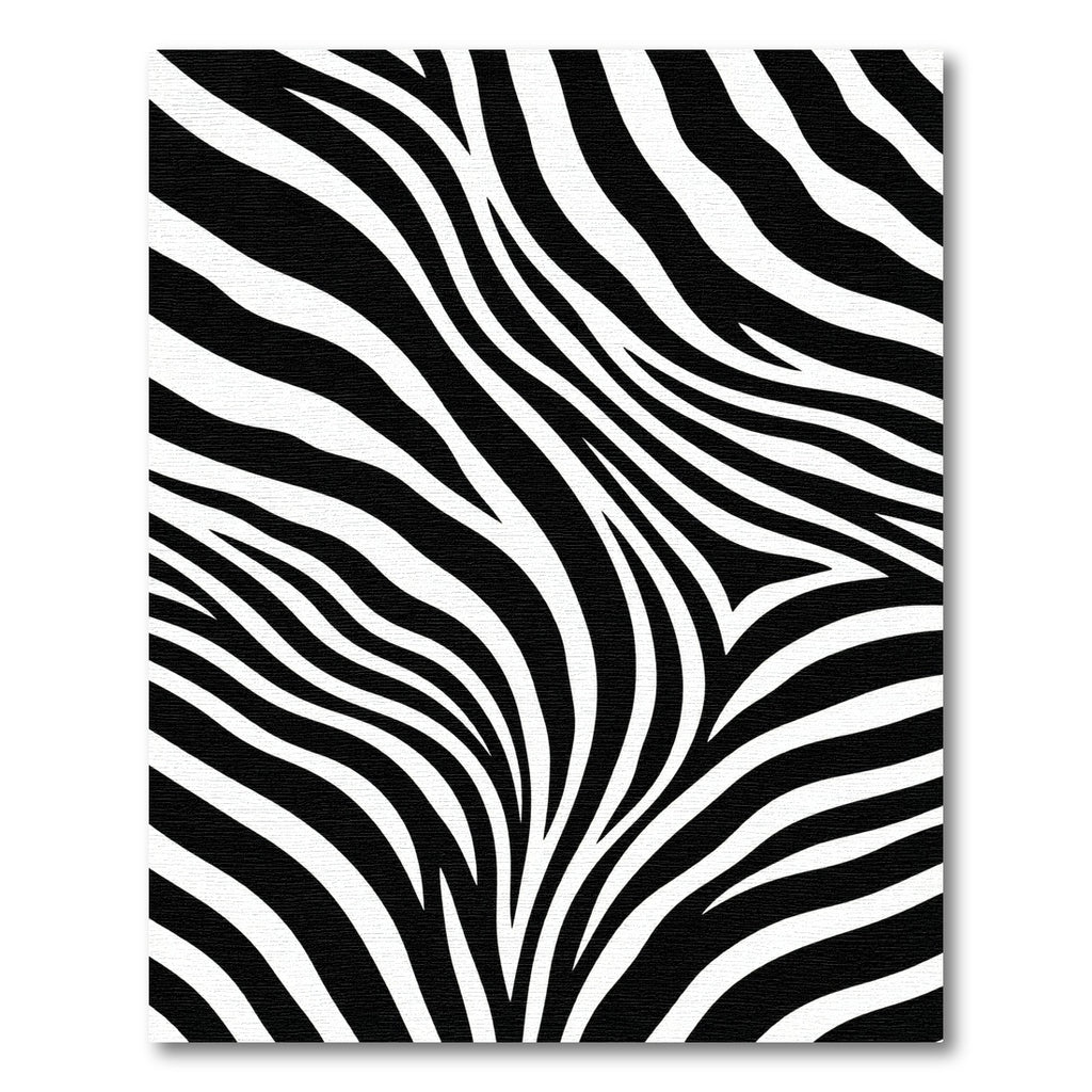 Bold Monochromatic Zebra Stripe Abstract Rug