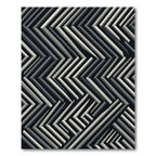 Monochrome Geometric Chevron Zigzag Art Rug