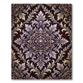 Ornate Plum Leaf Scrollwork Rug