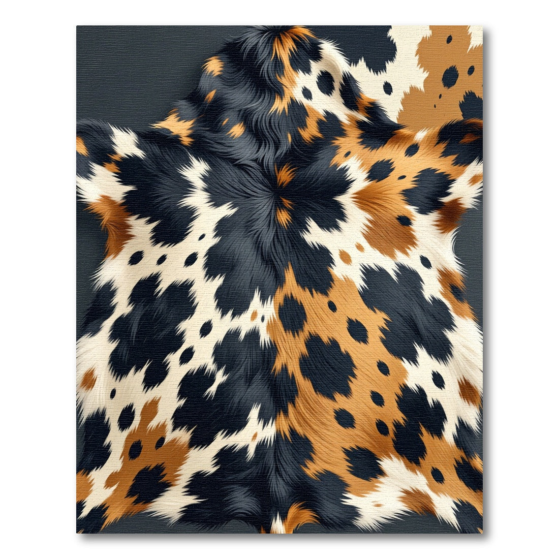 Spotted Calico Animal Hide Rug