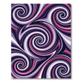 Vibrant Pink and Purple Swirl Vortex Rug