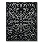 Charcoal Swirl Filigree Gate Rug