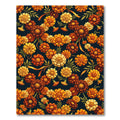 Golden Marigold Floral Autumn Meadow Rug