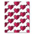 Red Hearts Arrow Pattern Rug