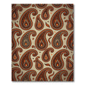 Orange Black Paisley Tear Drop Rug