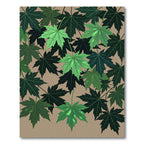 Lush Forest Maple Leaf Botanical Art Rug