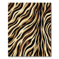 Earthy Brown Abstract Zebra Stripe Rug
