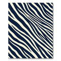 Bold Navy and Cream Zebra Stripe Rug