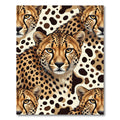Bold Cheetah Spots and Faces Rug