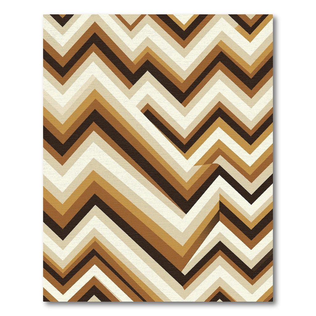 Earthy Tones Geometric Zigzag Rug