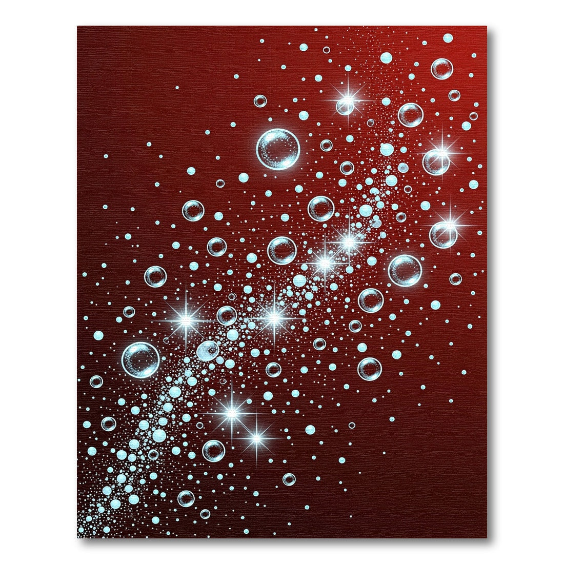 Crimson Bubble Sparkle Cascade Rug