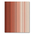 Coral Ombre Vertical Stripe Rug