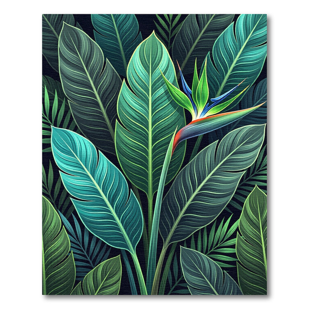 Lush Vibrant Tropical Bird of Paradise Rug