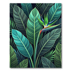 Lush Vibrant Tropical Bird of Paradise Rug