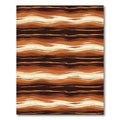 Abstract Earthy Tone Wavy Striped Rug