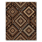Earthy Diamond Arrows Geometric Composition Rug