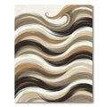 Earthy Toned Flowing Wave Rug