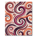 Rich Magenta Swirls Abstract Rug