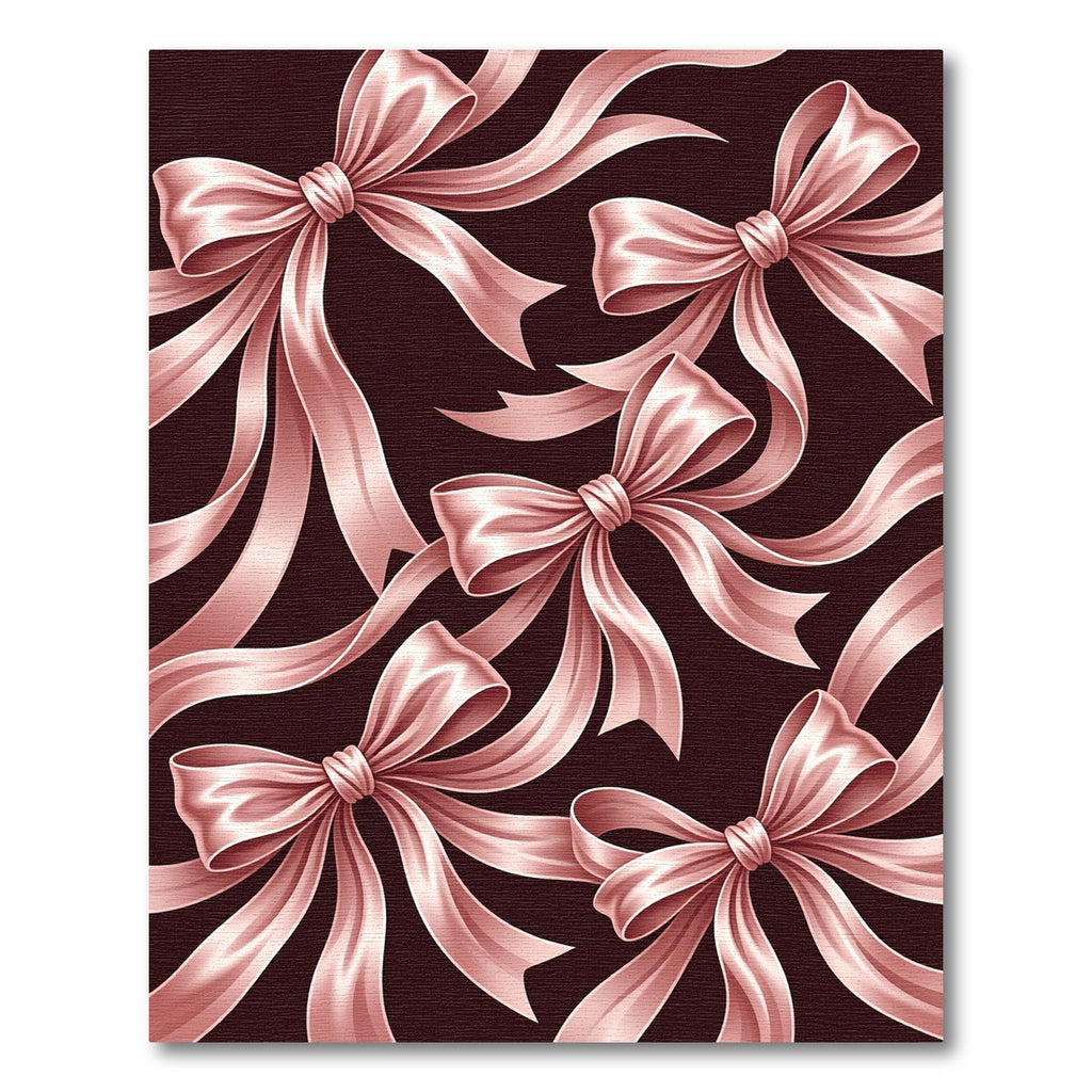 Rose Gold Ribbon Bow Composition Rug