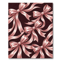 Rose Gold Ribbon Bow Composition Rug