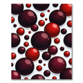 Deep Red Glossy Sphere Scatter Rug