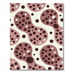 Abstract Mauve Organic Polka Dot Rug