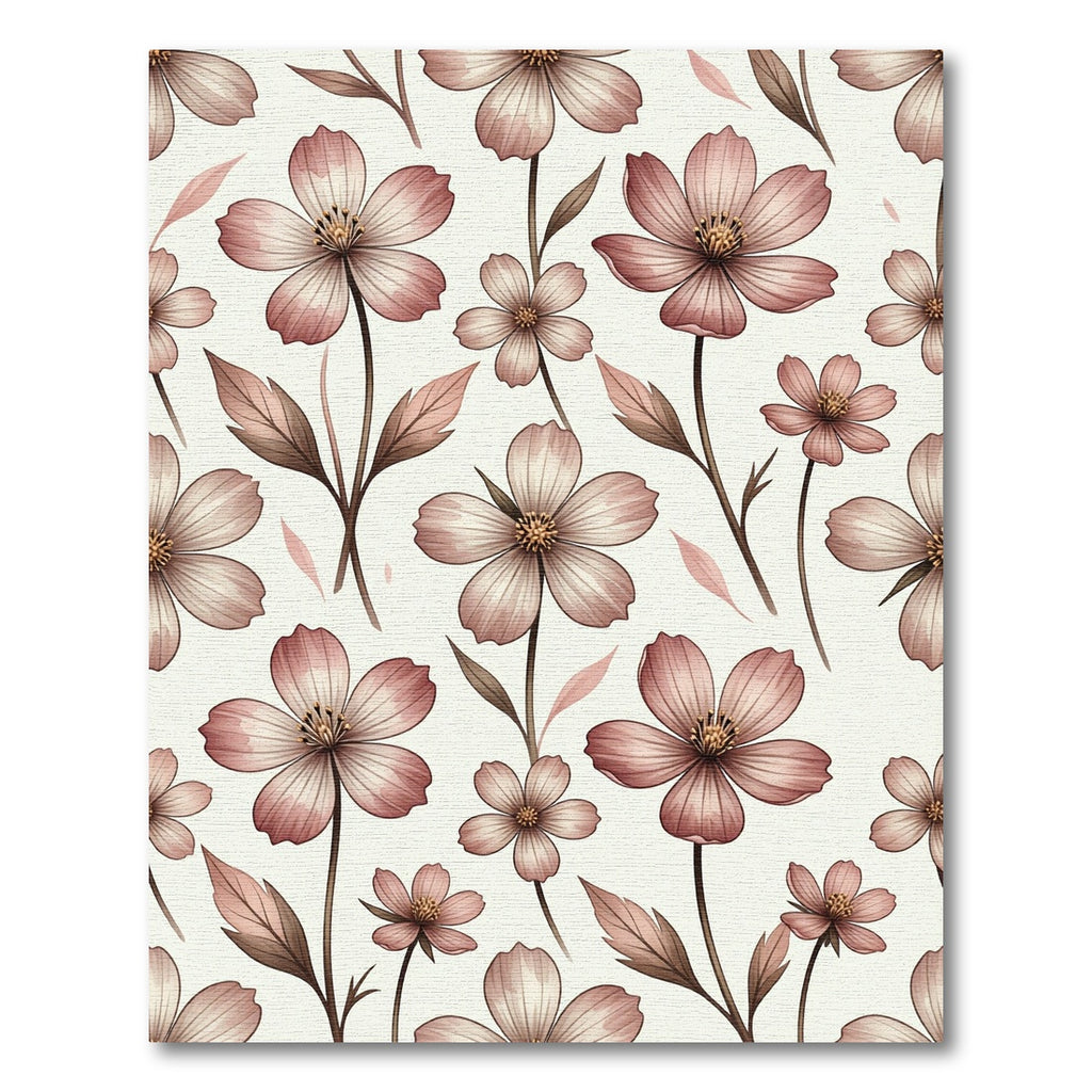 Soft Pink Blossom Botanical Garden Rug