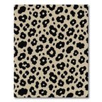 Classic Beige Black Animal Spots Rug